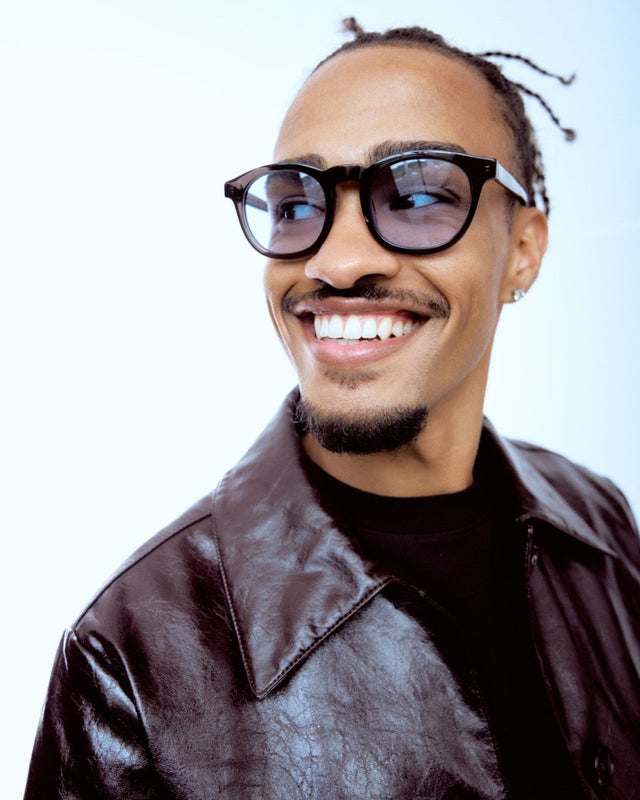 SEYU Sonnenbrille 04 Black - blaue Linsen